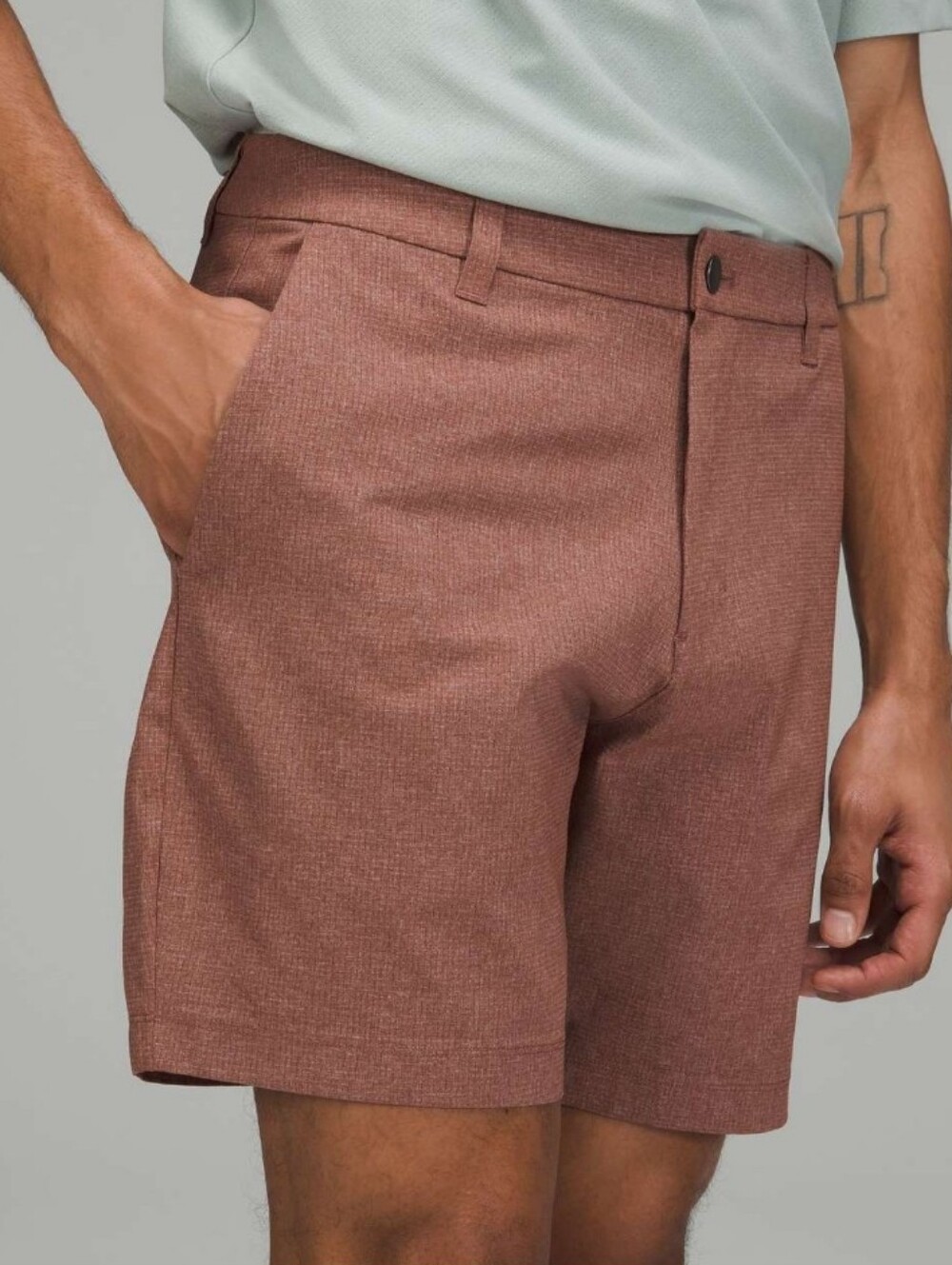 Lululemon Commission Classic-Fit Short 7" Ventlight Heathered Smoky Topaz Sz 32